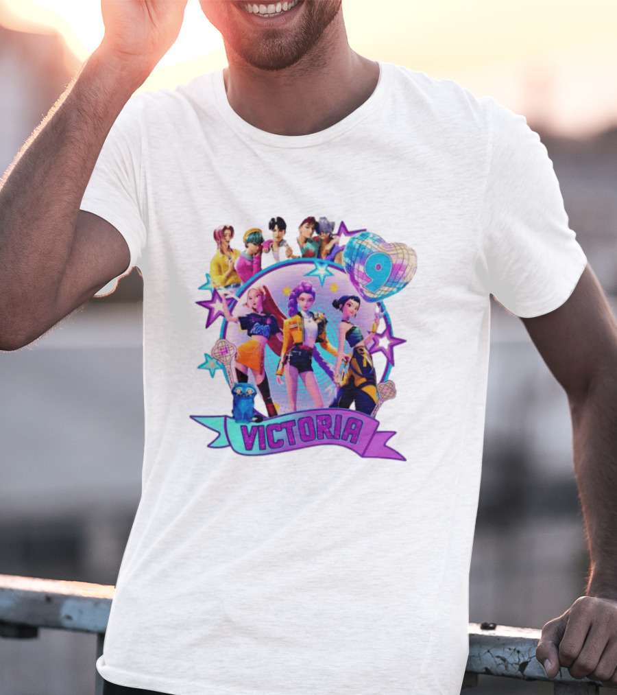 Victoria Huntrix Kpop Birthday Celebration Star Characters T-Shirt