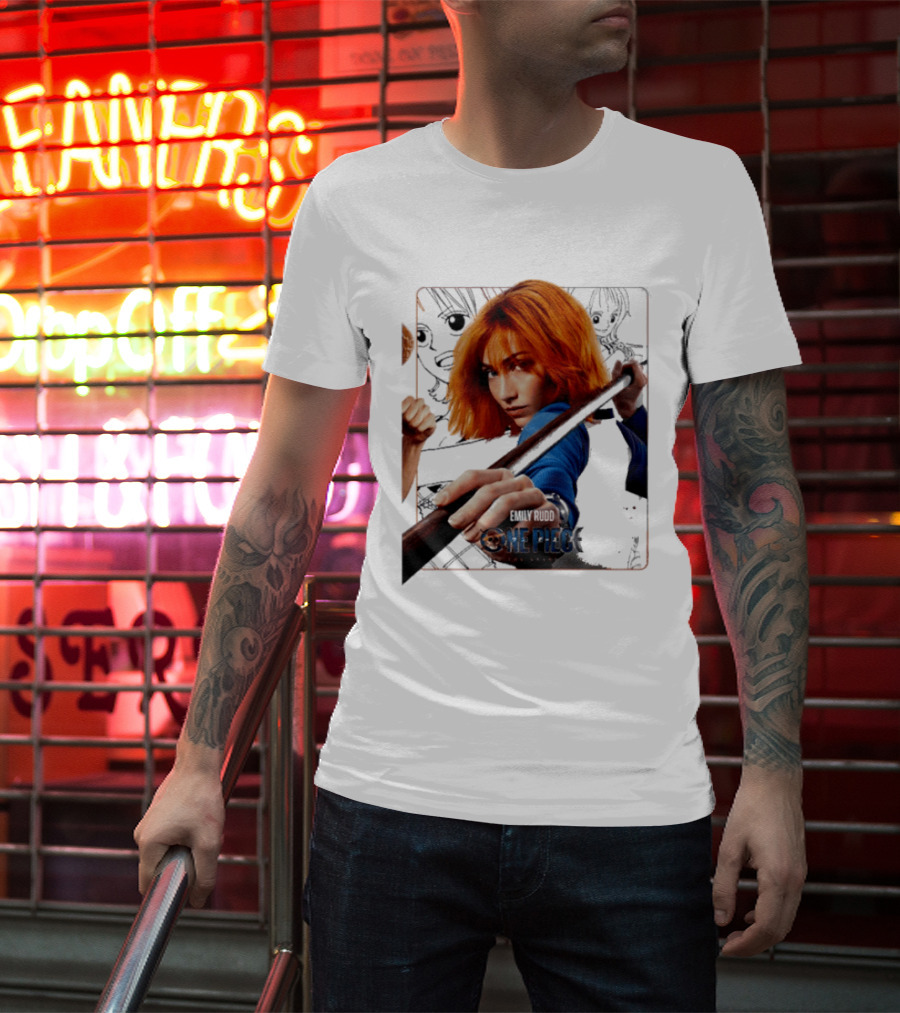 One Piece Live Action Emily Rudd As Nami Grand Line Adventure T-Shirt