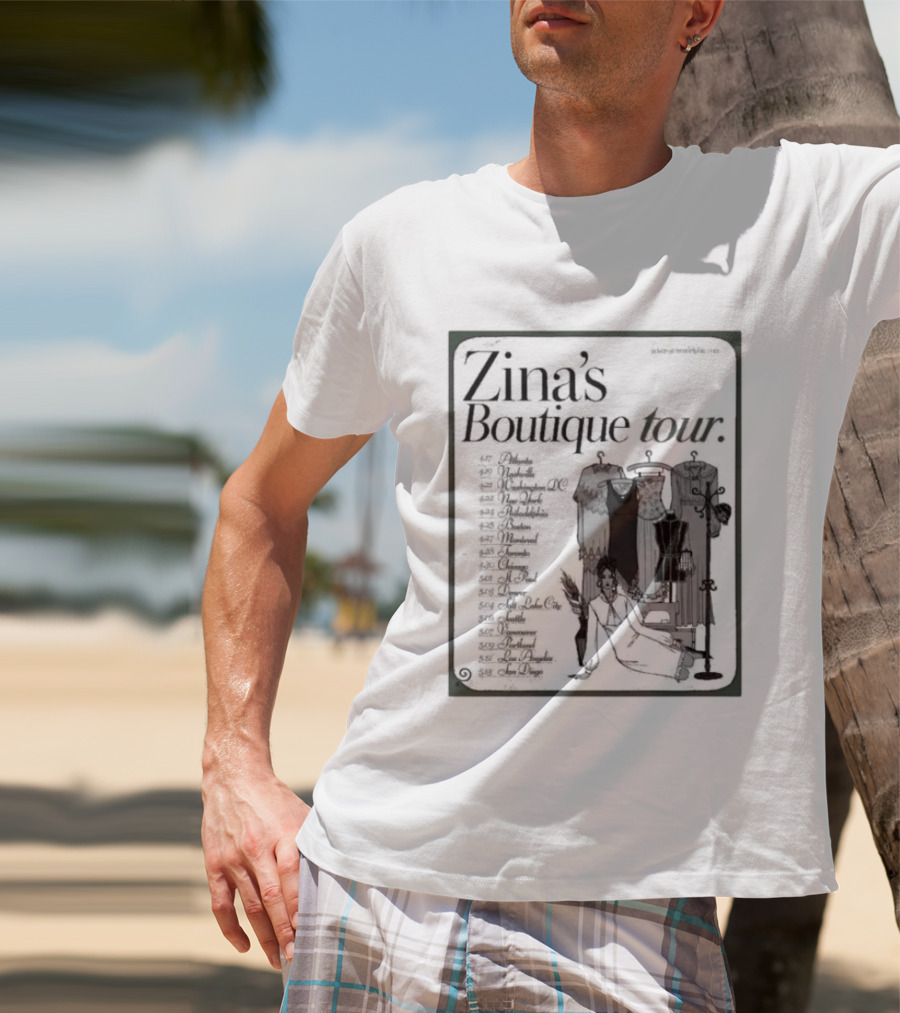 Zina's Boutique Tour Dates 2026 Fashion Collection T-Shirt