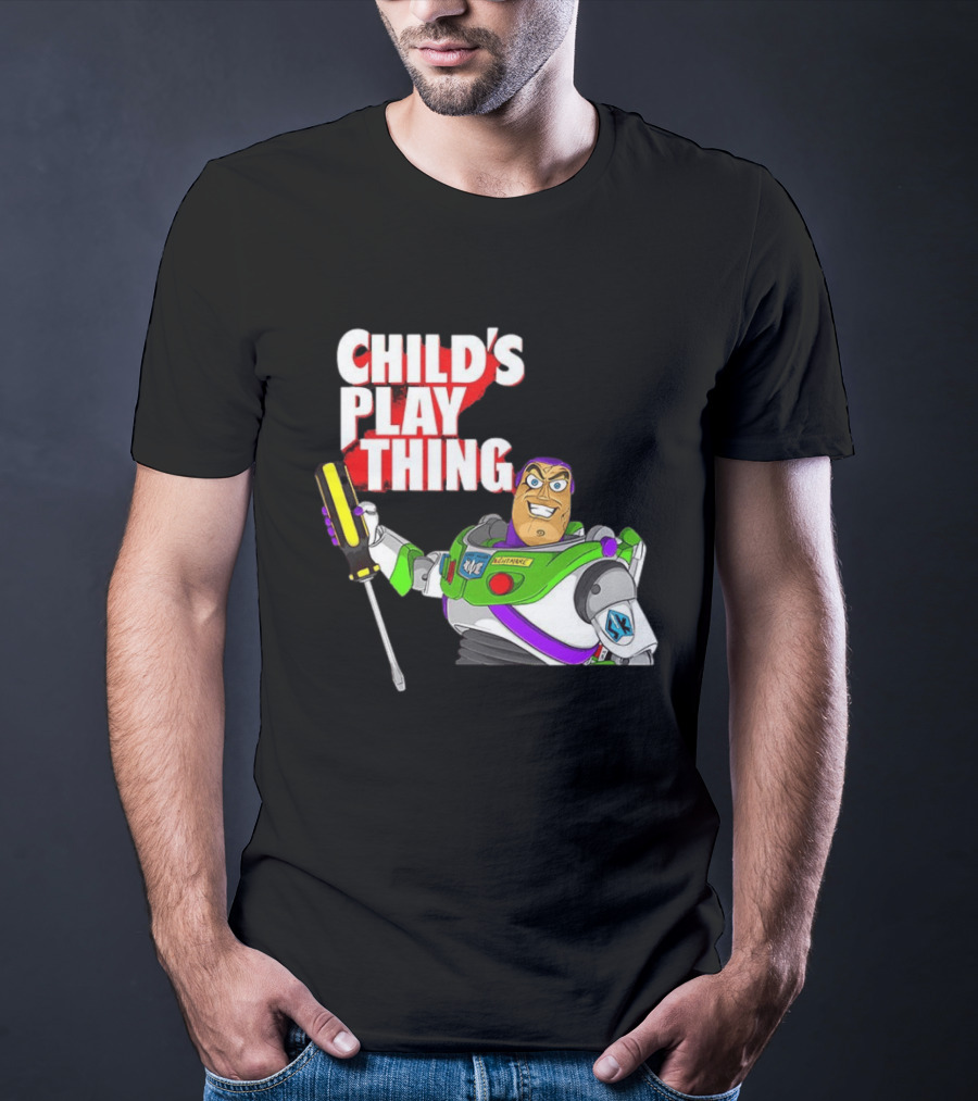 Child's Play Thing Buzz Lightyear Horror Crossover Toy Story T-Shirt