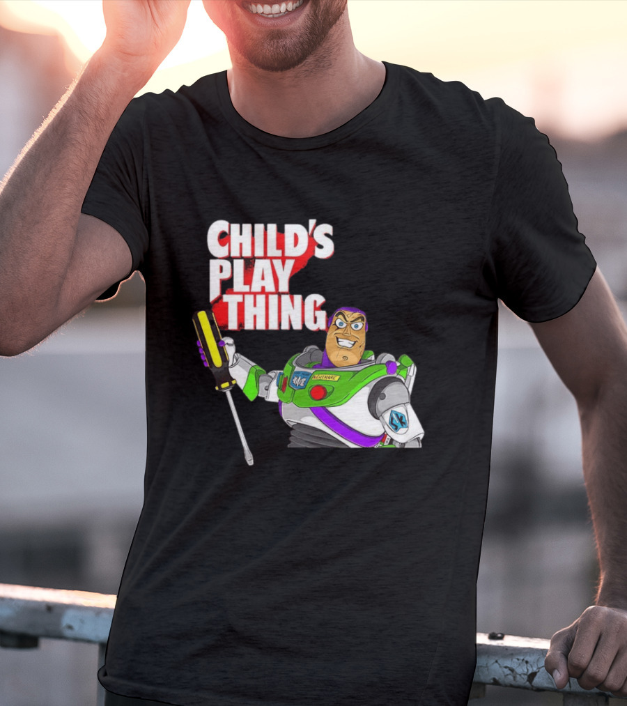 Child's Play Thing Buzz Lightyear Horror Crossover Toy Story T-Shirt