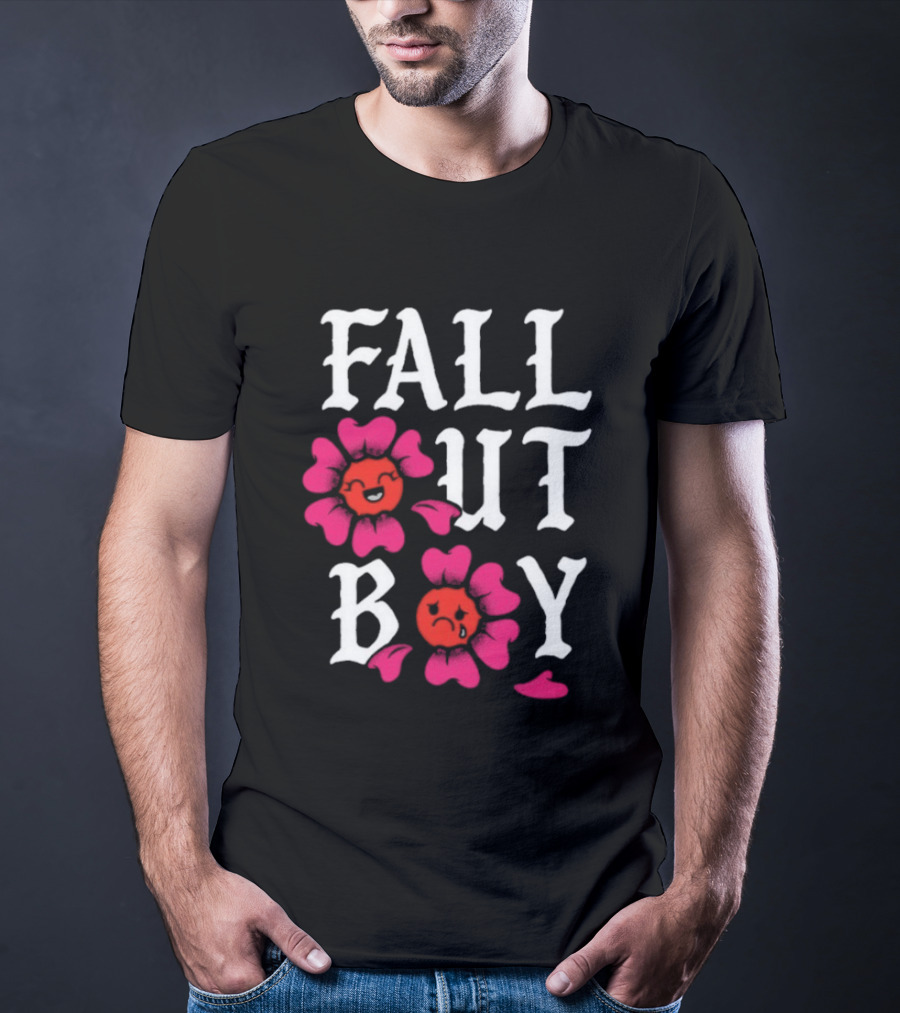 Fall Out Boy Floral Pink Red Flowers T-Shirt