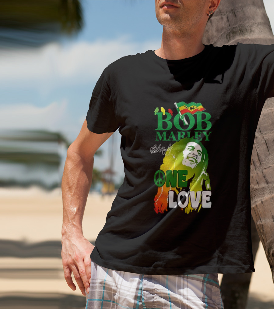 Kansas City Chiefs Bob Marley One Love Peace T-Shirt
