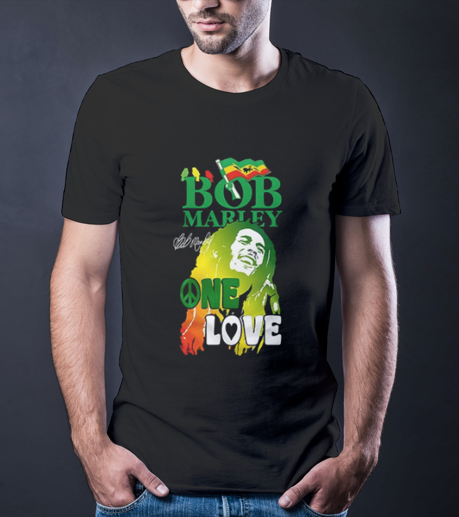 Kansas City Chiefs Bob Marley One Love Peace T-Shirt