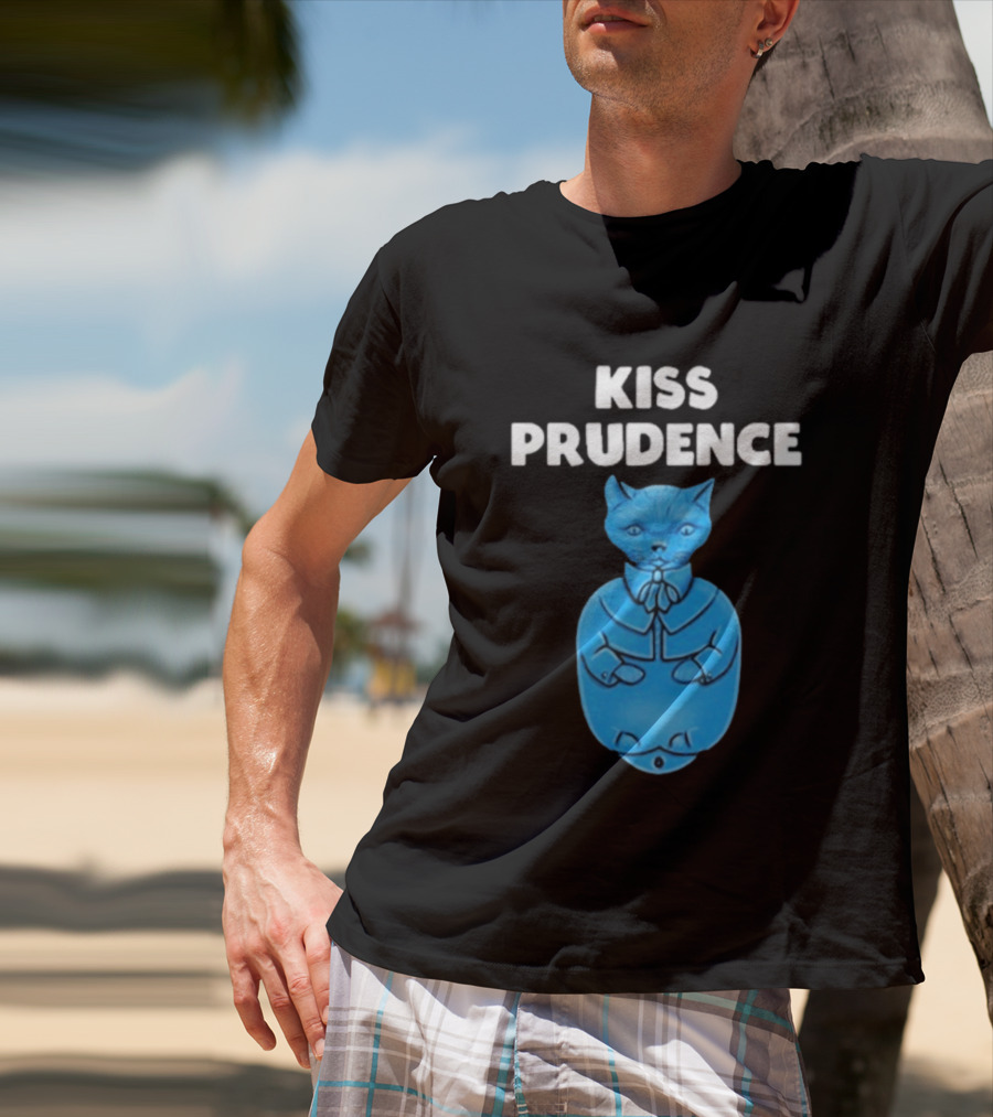 Kiss Prudence Happytoast Cat Blue T-Shirt
