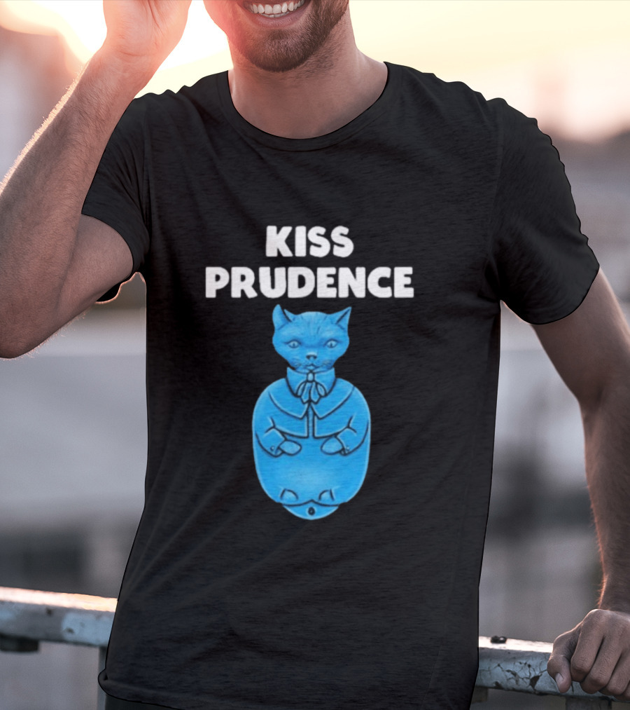 Kiss Prudence Happytoast Cat Blue T-Shirt