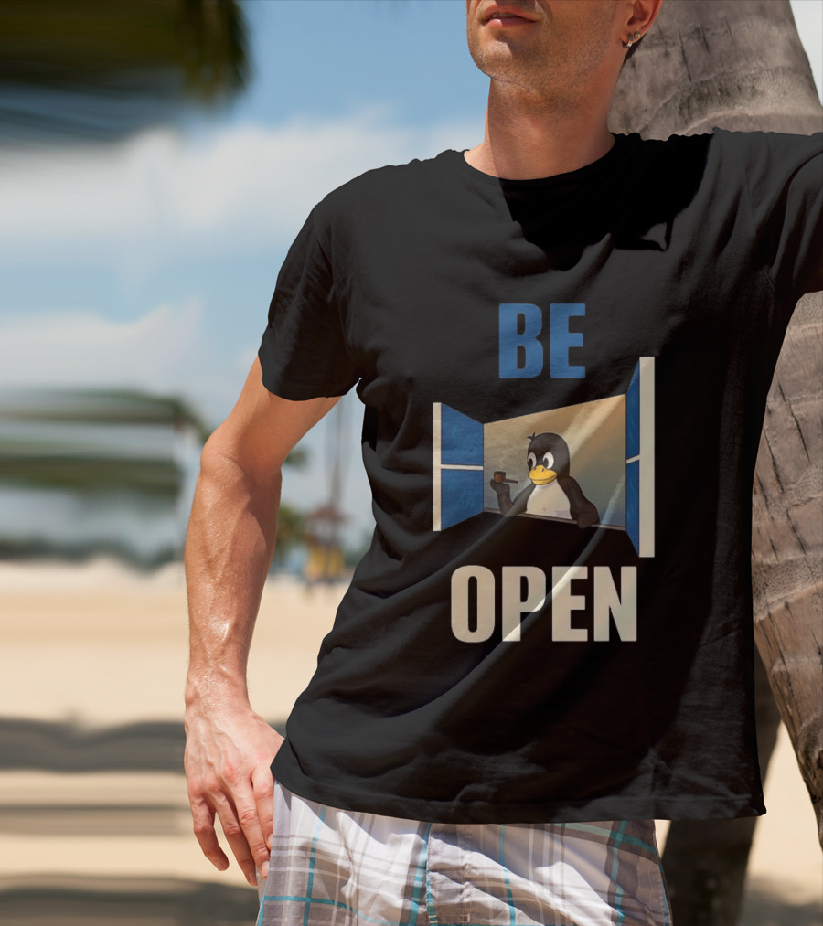 Penguin Be Open Smoking Pipe T-Shirt