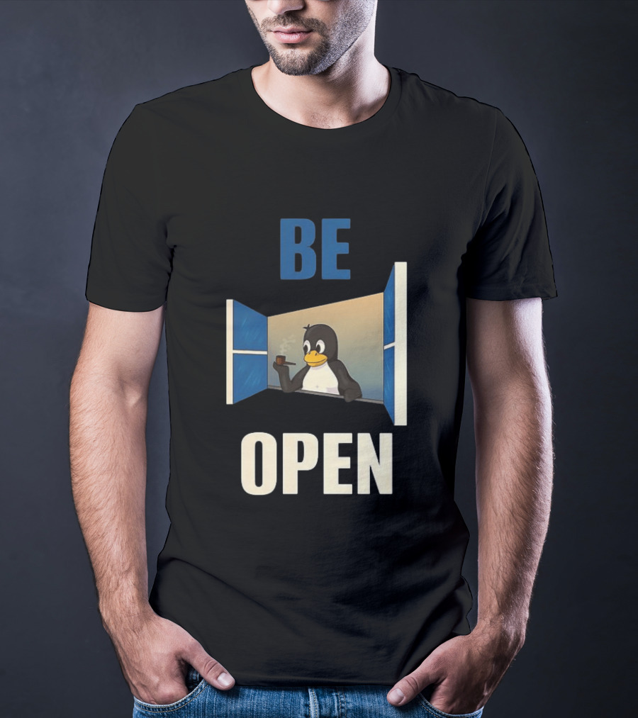 Penguin Be Open Smoking Pipe T-Shirt