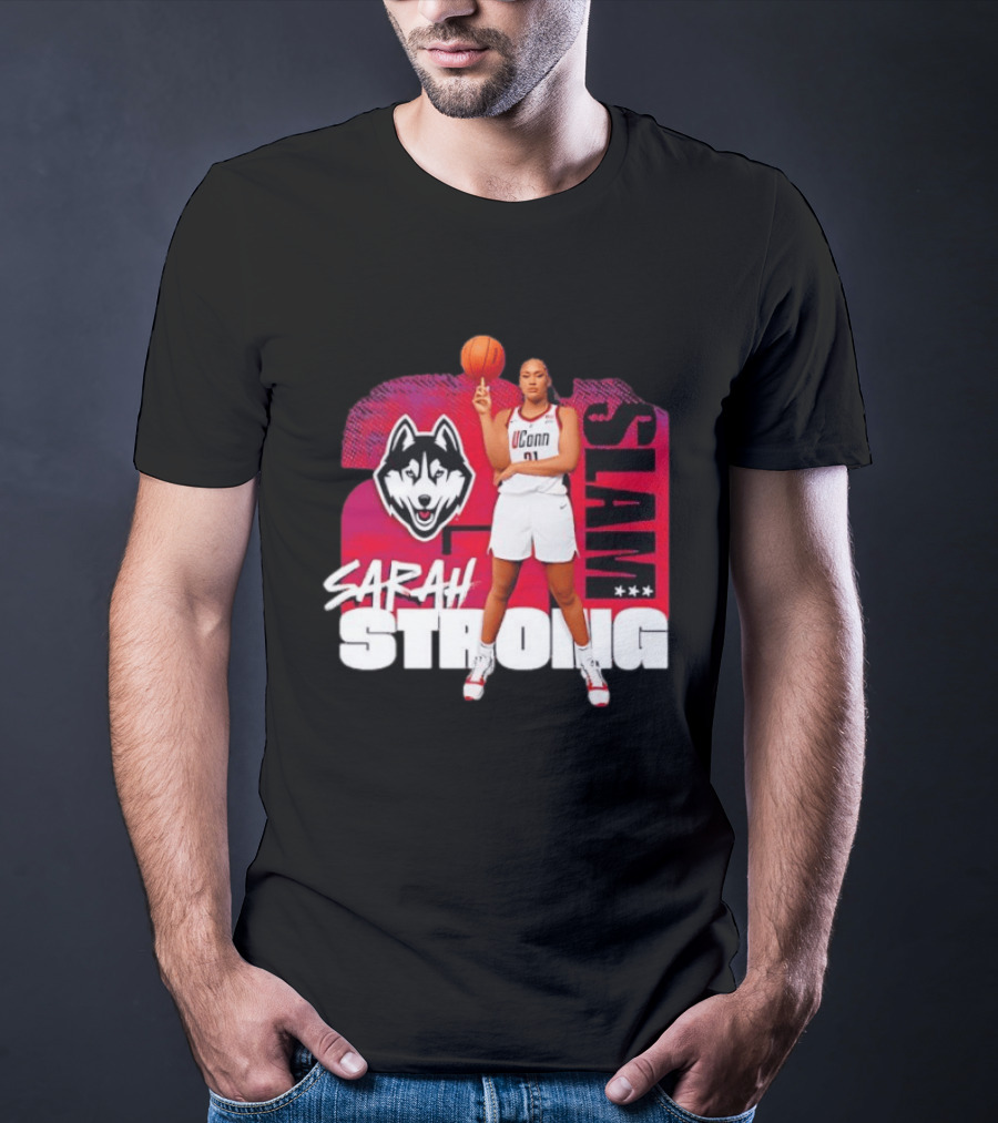 SLAM Sarah Strong UConn Huskies Basketball Player T-Shirt