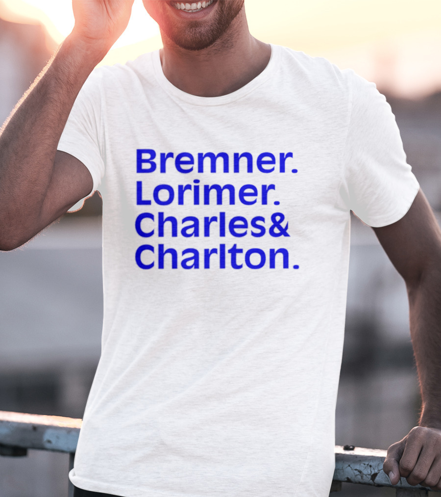 Bremner Lorimer Charles Charlton Football Legends T-Shirt