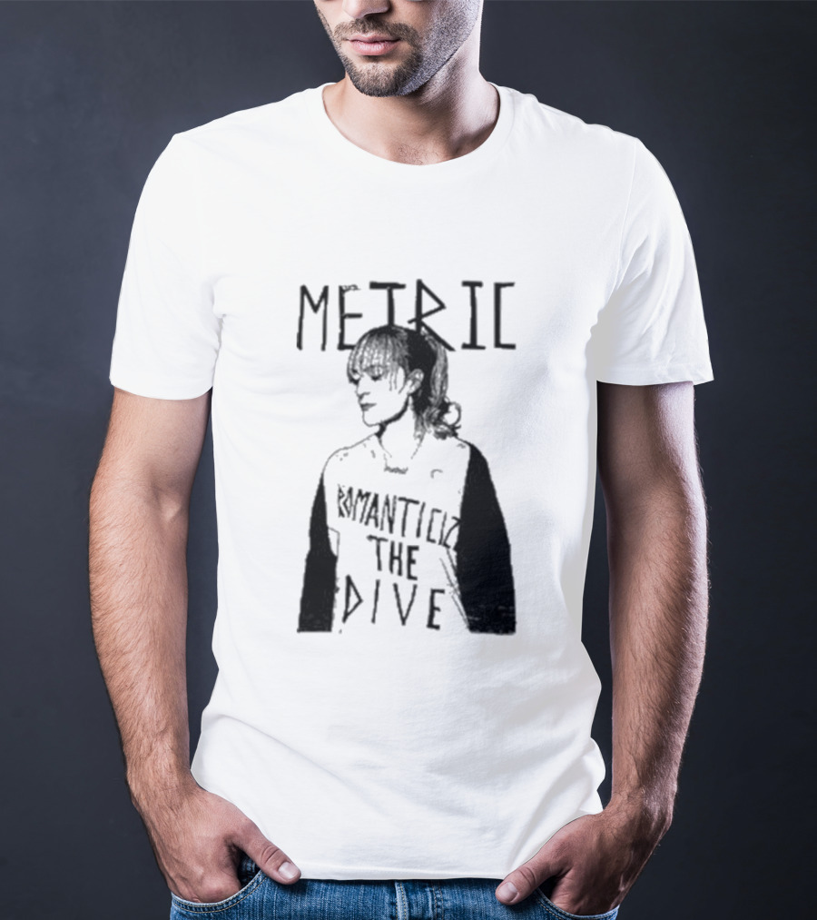 Metric Romanticize The Dive Bold Black And White T-Shirt