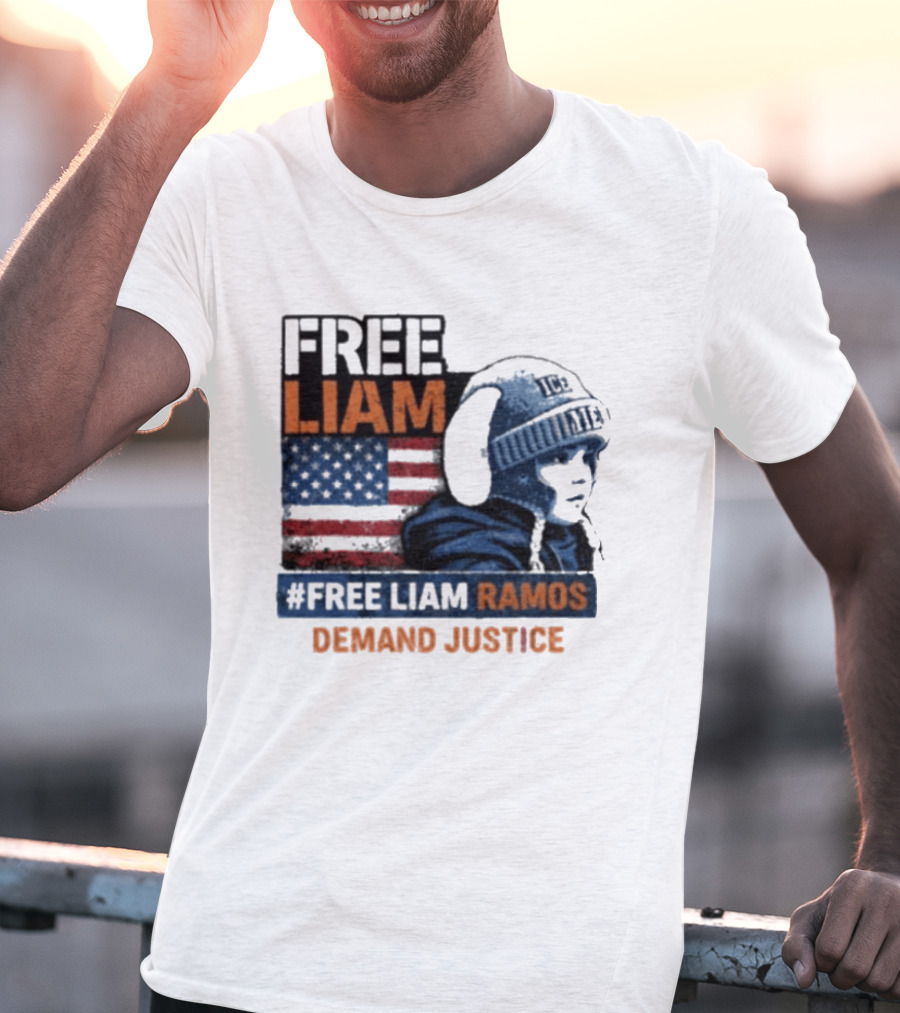 Free Liam Ramos Demand Justice American Flag Ice Hat T-Shirt