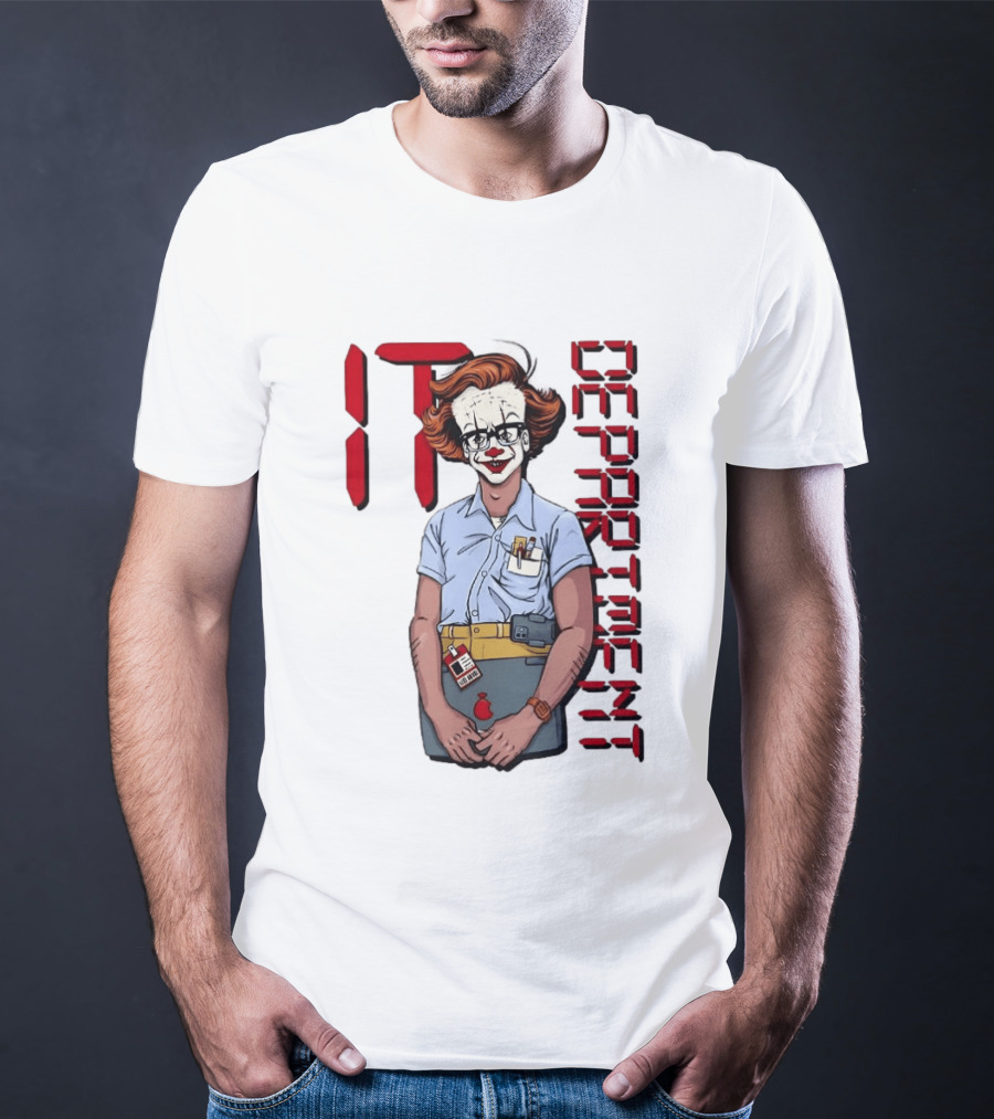 Pennywise IT Department Nerd Humor T-Shirt