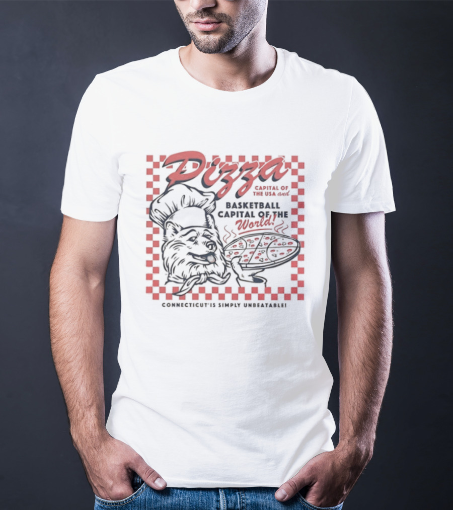 Pizza Capital Of The USA Basketball Capital Of The World Chef's Signature T-Shirt
