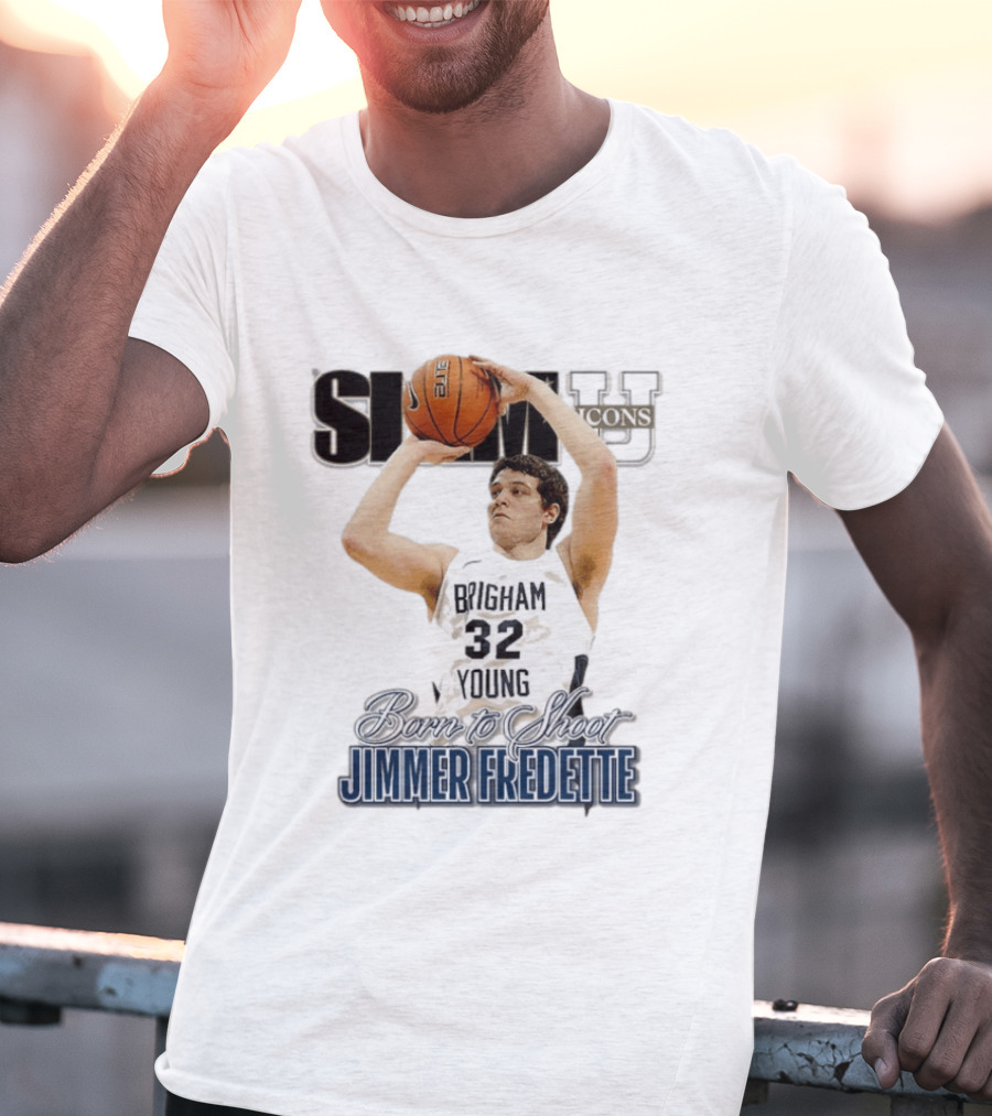 Slam U Icons Brigham Young 32 Born To Shoot Jimmer Fredette T-Shirt