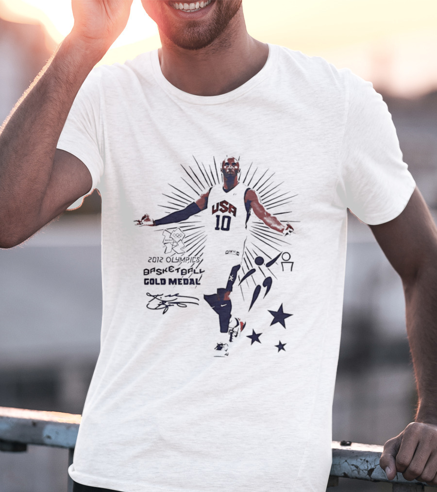 Kobe Bryant USA Basketball 2012 Gold Medal Olympics T-Shirt