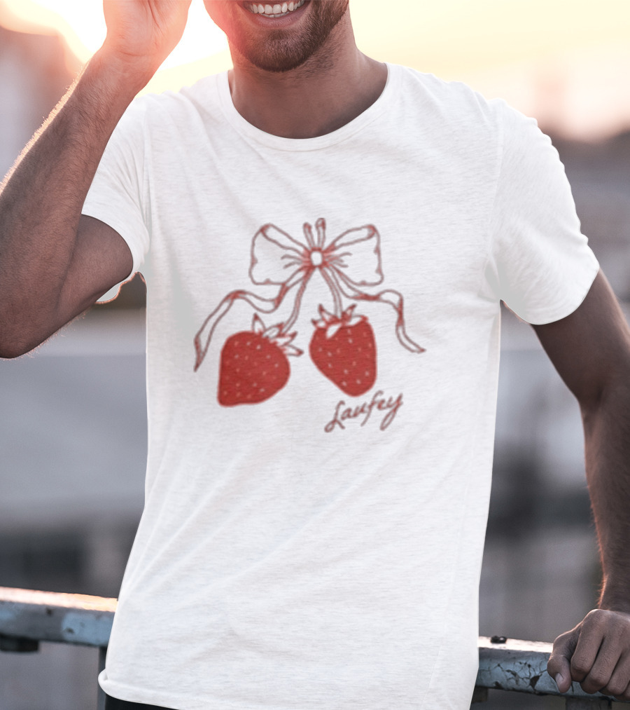 Laufey Strawberry Bow T-Shirt