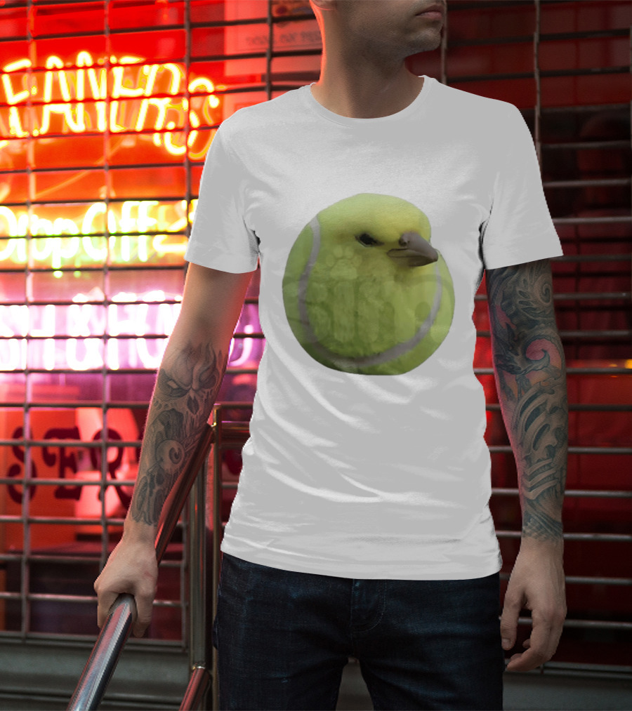 Silly Tennis Ball Bird Meme T-Shirt