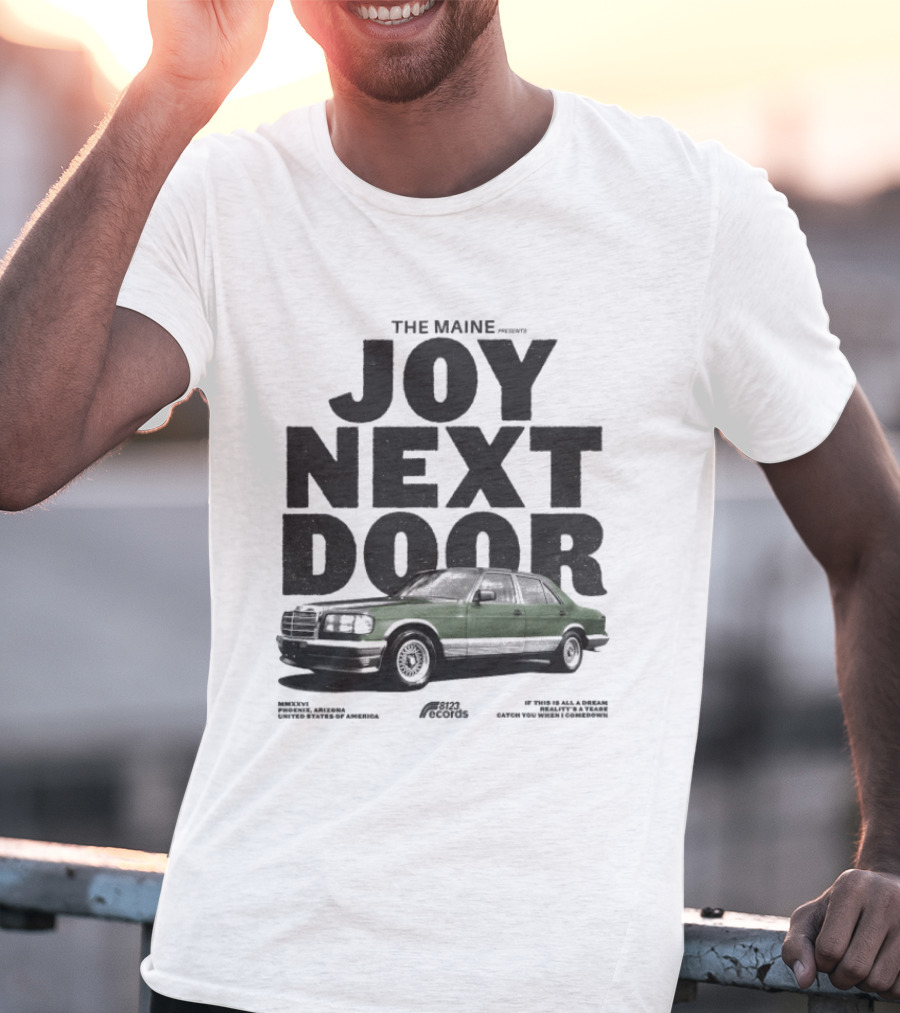 The Maine Joy Next Door Retro Car T-Shirt