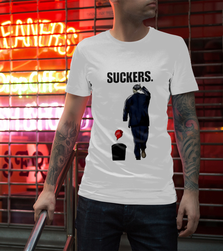 Suckers Trump MAGA Hat Trash Can T-Shirt