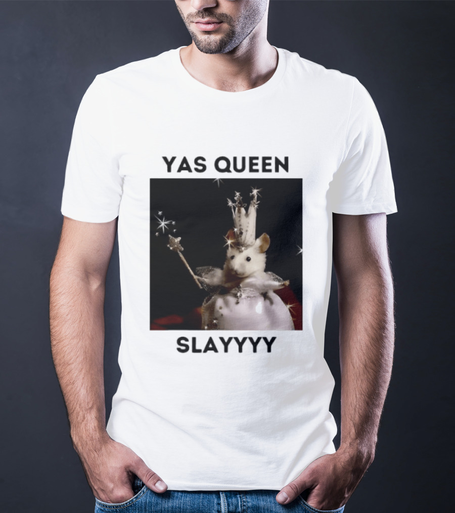 Yas Queen Slayyyy Mouse With Crown And Wand Magic T-Shirt