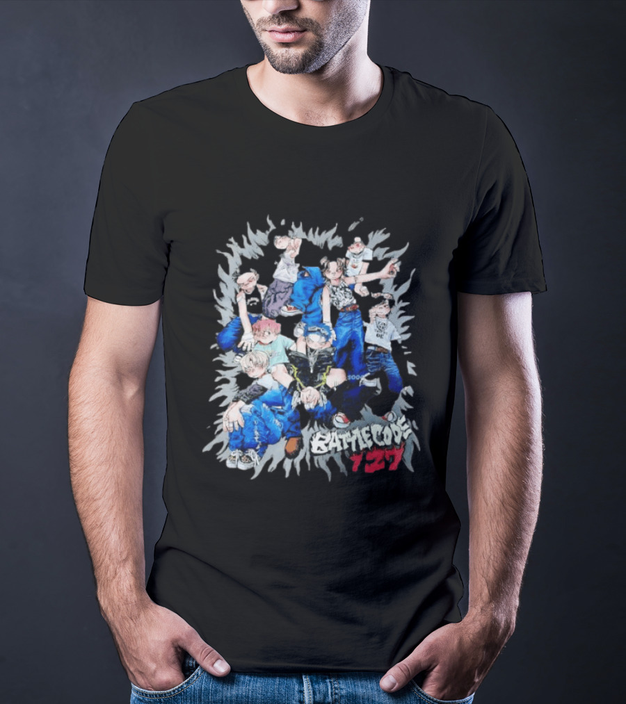 Battle Code 127 Anime Crew In Dynamic Poses T-Shirt