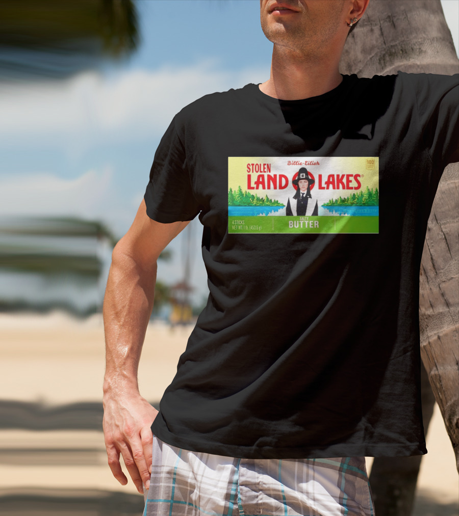 Billie Eilish Stolen Land O Lakes Salty Butter Anti ICE T-Shirt