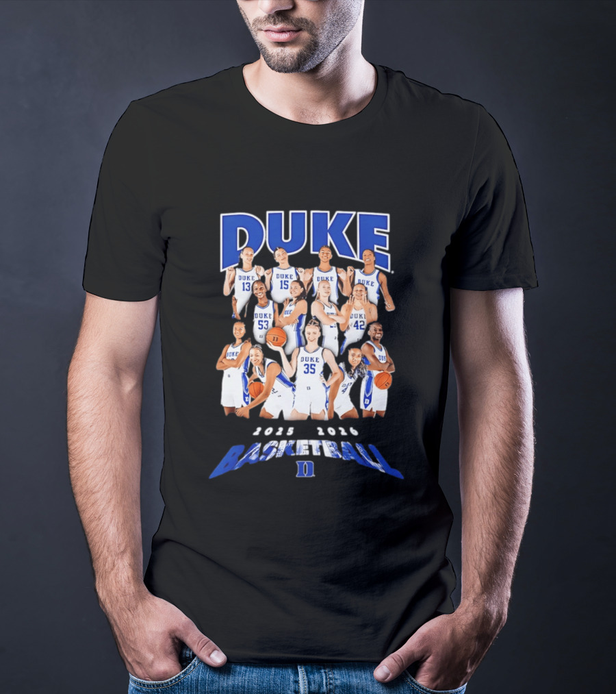 Duke Blue Devils Women's Basketball Team 2025 2026 Collage T-Shirt