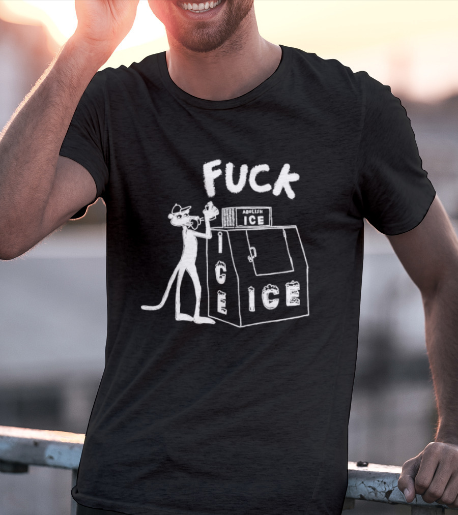Fuck ICE Pink Panther Iconic Protest T-Shirt