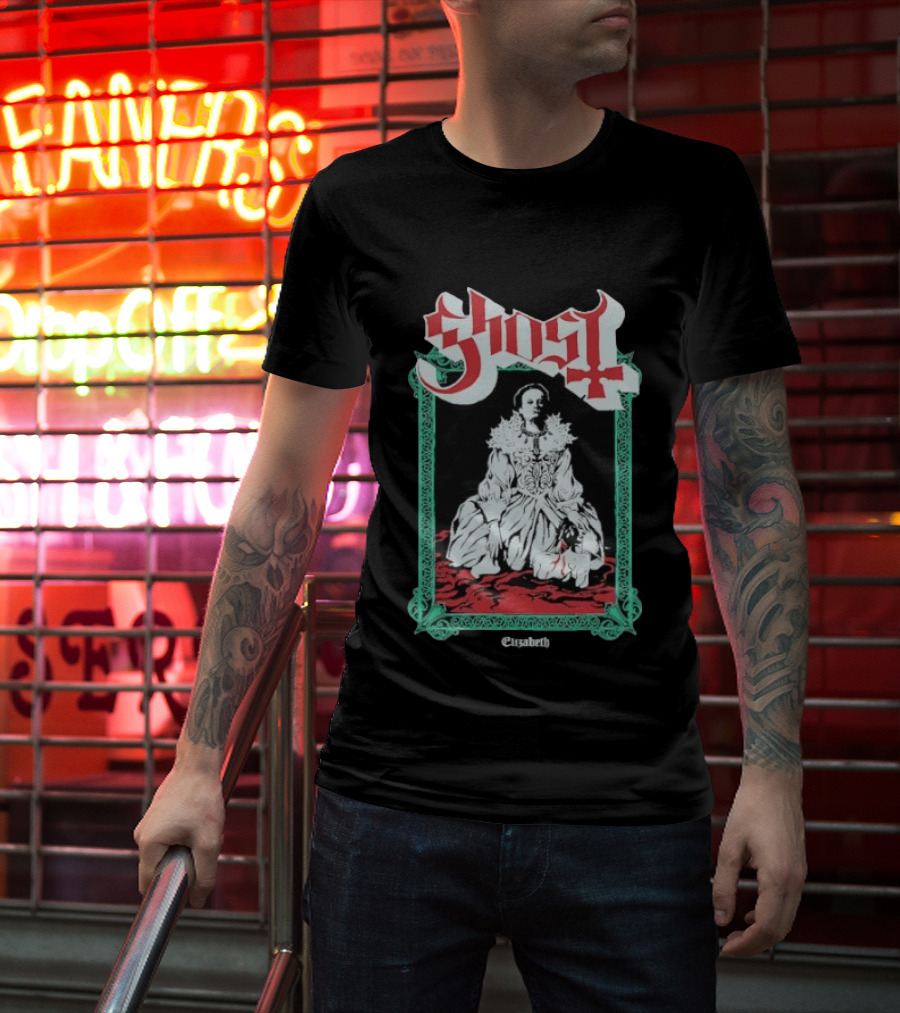 Ghost Elizabeth Gothic Baroque Style Pale Queen T-Shirt