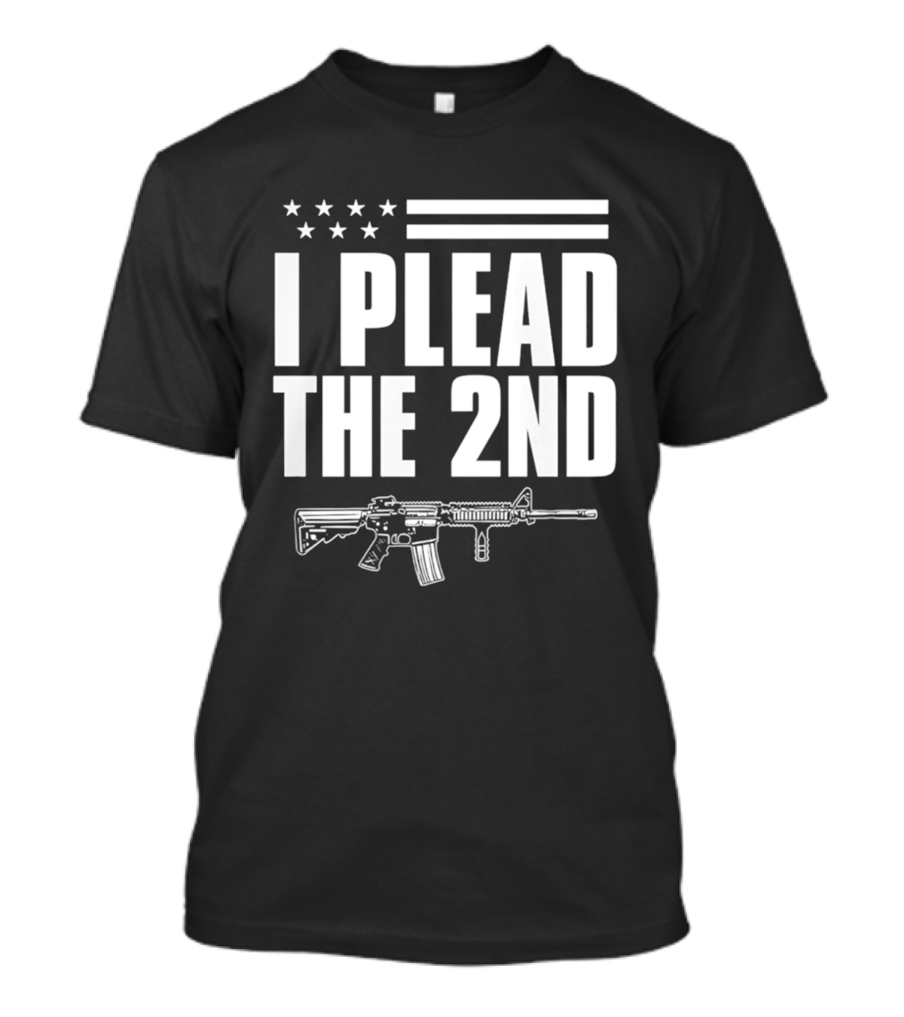 I Plead The 2nd Gun Rights American Flag Rifle T-Shirt