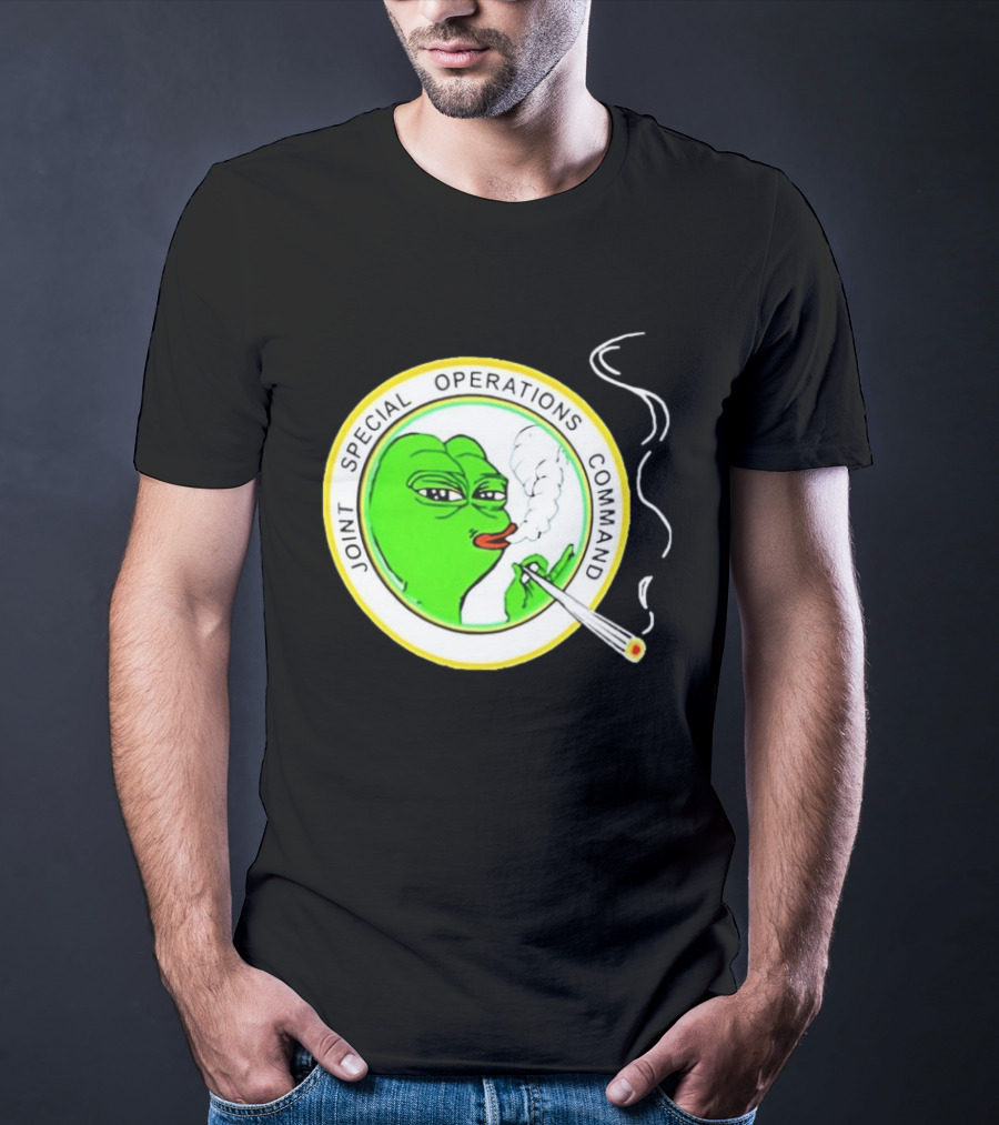 Sad Pepe Smoking Meme Joint Special Operations Command T-Shirt
