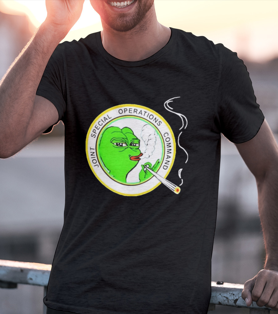 Sad Pepe Smoking Meme Joint Special Operations Command T-Shirt