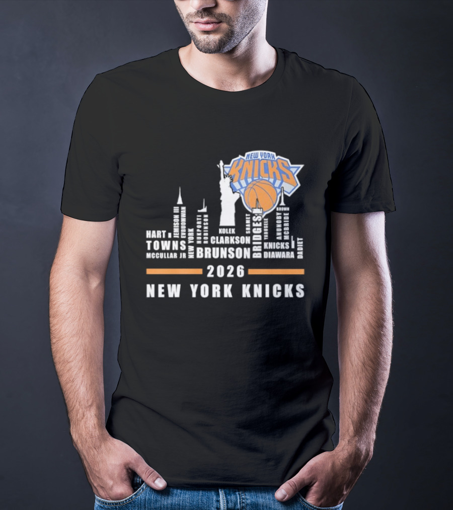 New York Knicks 2026 Players Name Of The Skyline City T-Shirt