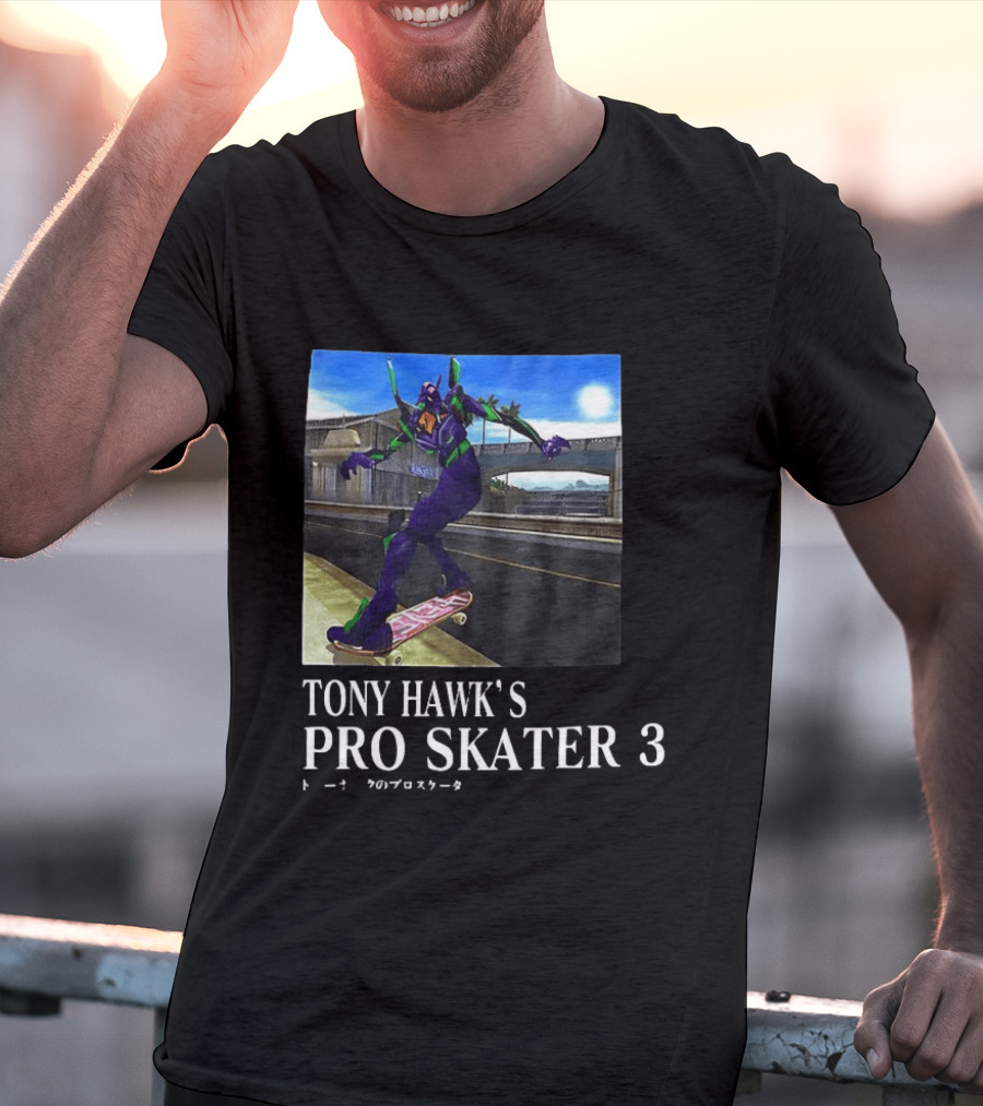 Tony Hawk's Pro Skater 3 Evangelion Crossover Skating Scene T-Shirt