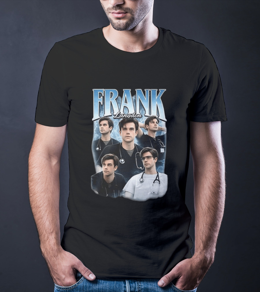 FRANK Langdon Doctor Character Lightning Background Stethoscope T-Shirt