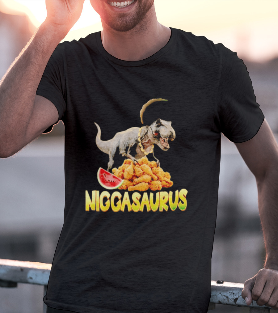 Niggasaurus Dinosaur Fried Chicken T-Shirt