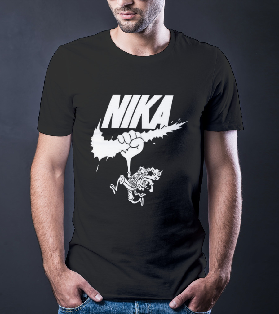 Nika Sun God One Piece Fist Logo Anime T-Shirt