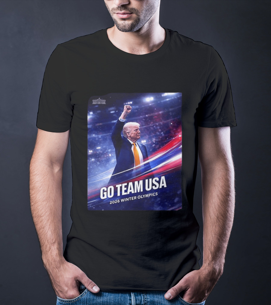 Go Team USA 2026 Winter Olympics Trump Cheer American Pride T-Shirt
