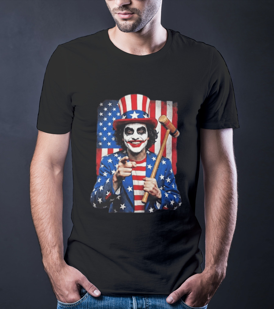 Uncle Jimmy USA Flag Joker Parody Patriotic Costume T-Shirt