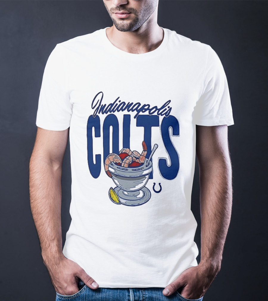 Indianapolis Colts Shrimp Cocktail Bowl Football Team T-Shirt