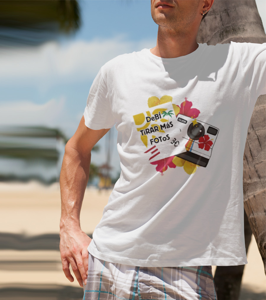 Debi Tirar Mas Fotos Camera Puerto Rico Hibiscus Tropical Blossom T-Shirt