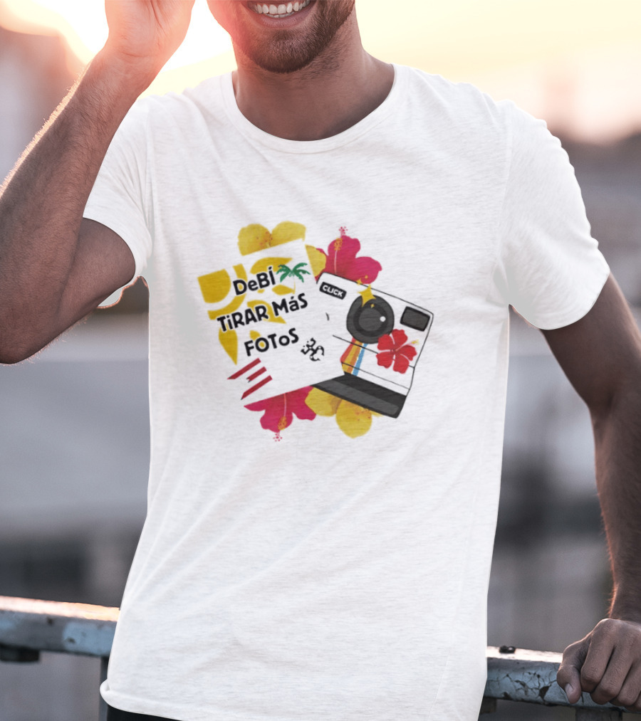 Debi Tirar Mas Fotos Camera Puerto Rico Hibiscus Tropical Blossom T-Shirt