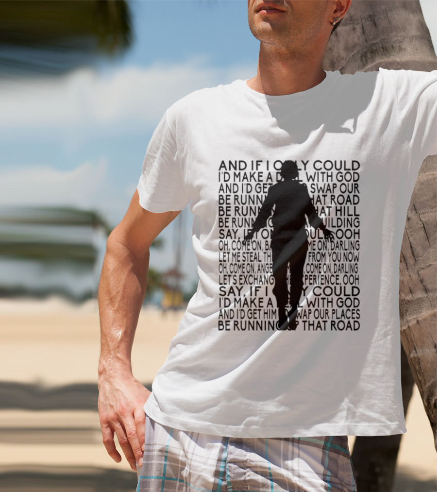 Running Up That Hill Max Mayfield Silhouette Lyrics T-Shirt
