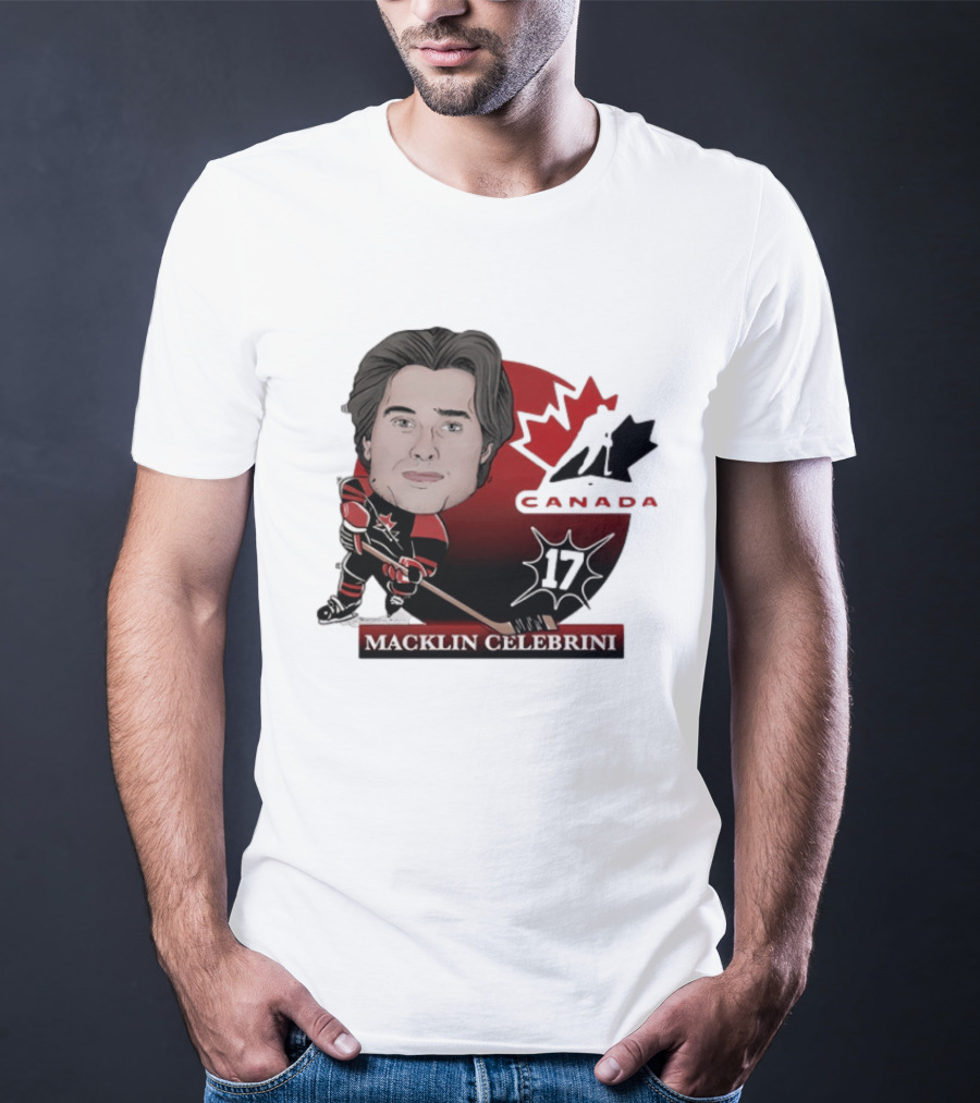 Hockey Canada Macklin Celebrini 17 Canada Leaf T-Shirt