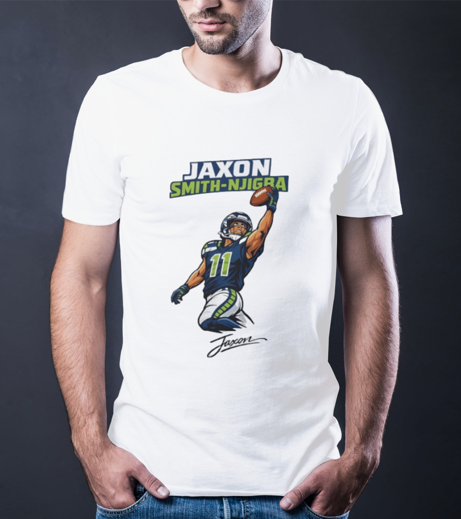 Jaxon Smith Njigba Seattle Football Catch Seahawks Number 11 T-Shirt