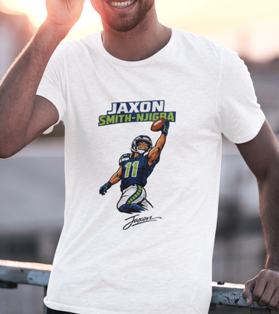 Jaxon Smith Njigba Seattle Football Catch Seahawks Number 11 T-Shirt
