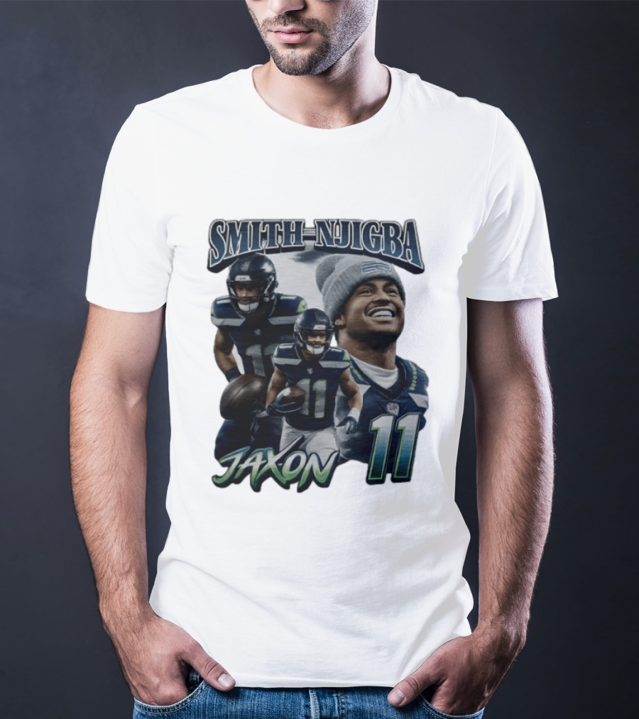 Jaxon Smith Njigba Seattle Seahawks 11 Player 90s T-Shirt