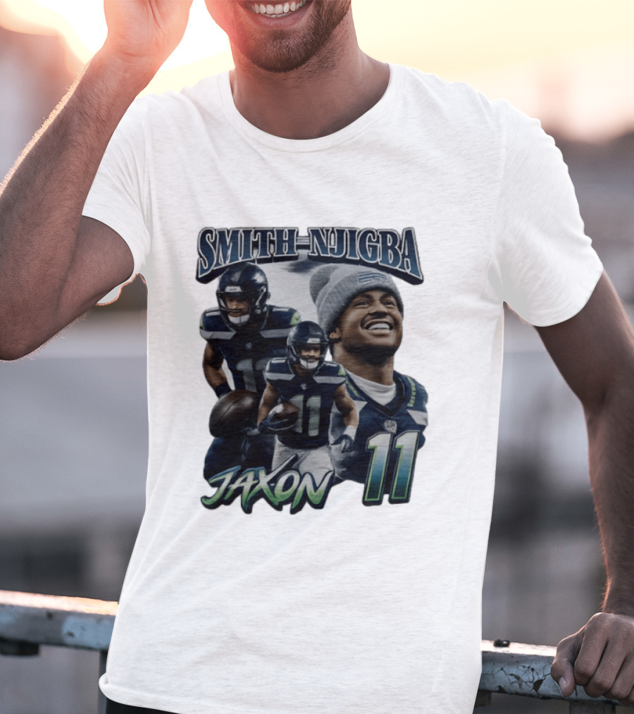 Jaxon Smith Njigba Seattle Seahawks 11 Player 90s T-Shirt