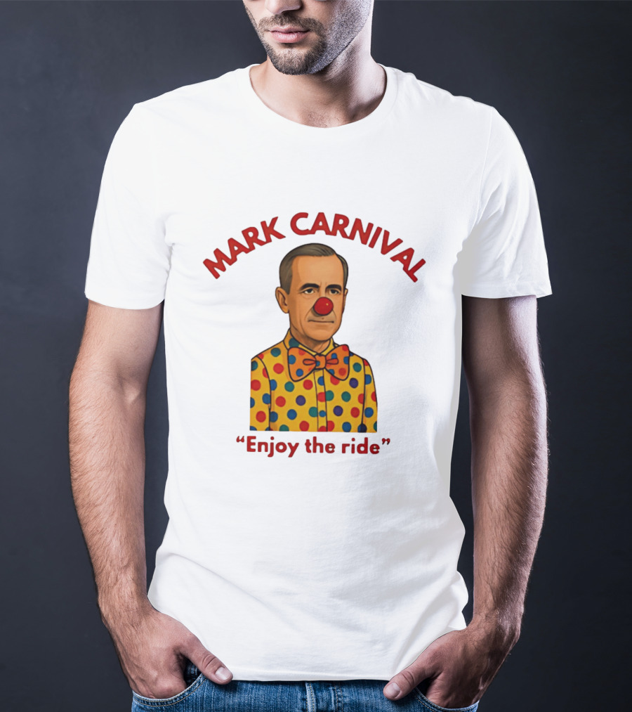 Mark Carnival Enjoy The Ride Clown Polka Dot Bow Tie T-Shirt